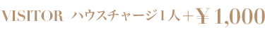 システム  ビジター ハウスチャージ1人＋1,000円